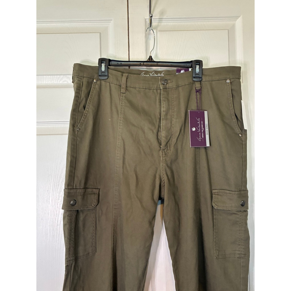 Women's Gloria Vanderbilt Straight Leg Pants Plus 20 Olive Green